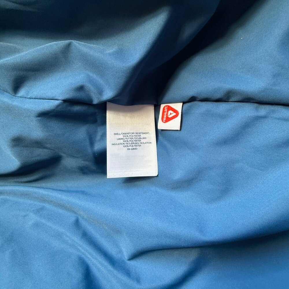 Lands' End Puffer Jacket Sz 1X FeatherFree Primaloft Quilted Maxi Hooded Women's - Picture 4 of 12